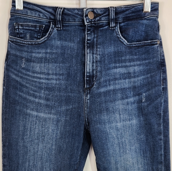 DL1961 Chrissy Ultra High Rise Instasculpt Skinny Ankle Jean Distressed 26 - Picture 3 of 11